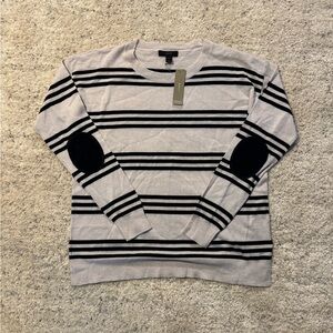 J.Crew Striped Elbow Patch Sweater (Size S) – NWT
